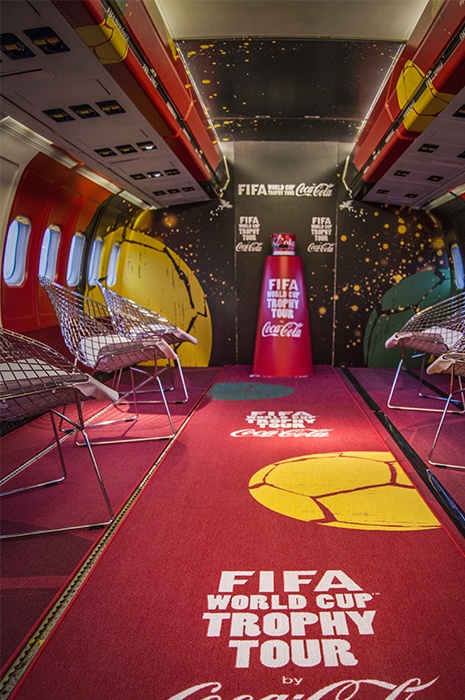 Branding Geschichte mit Teppich - Coco Cola Fifa World Cup Raum